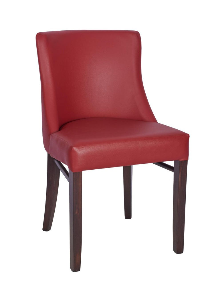 Commercial Furniture Fully Upholstered Wine Leona Dining Chair