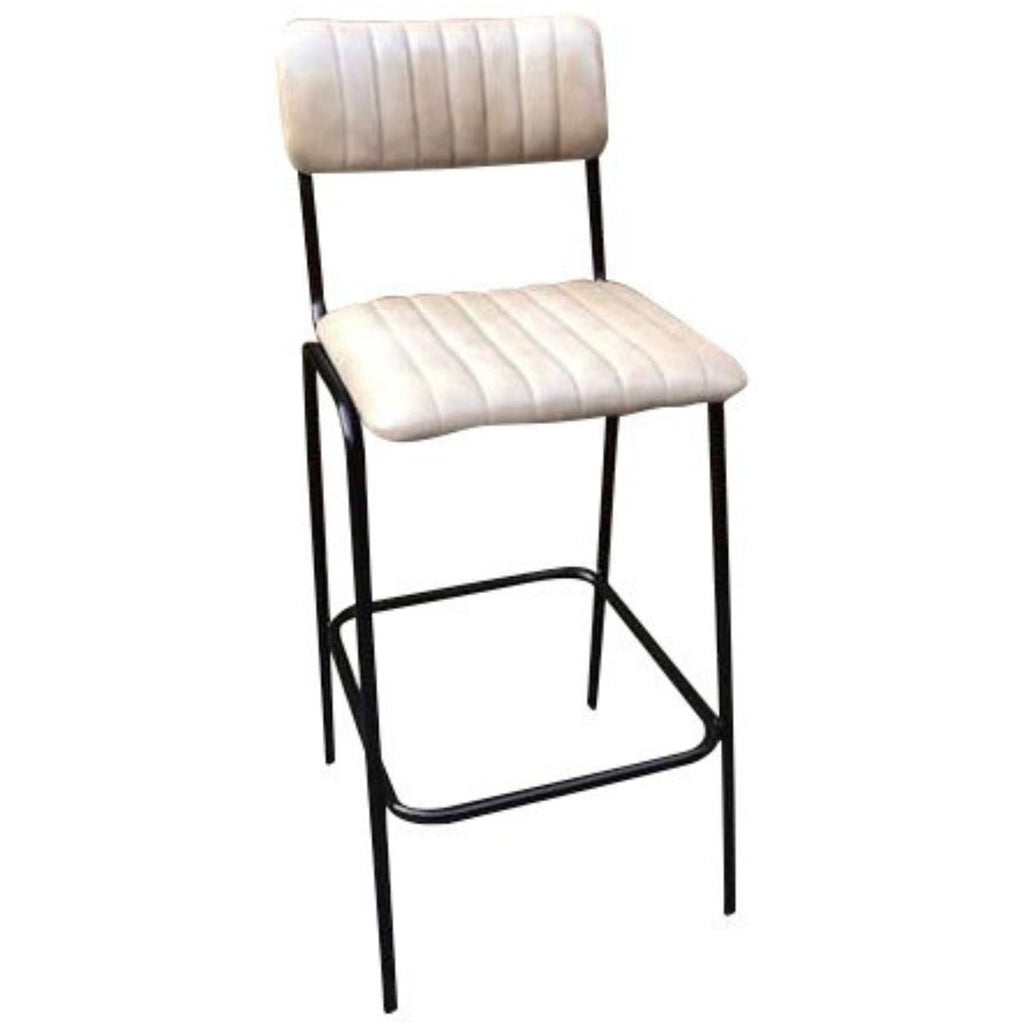 Industrial Bar Stool Ribber Leather Commercial Furniture