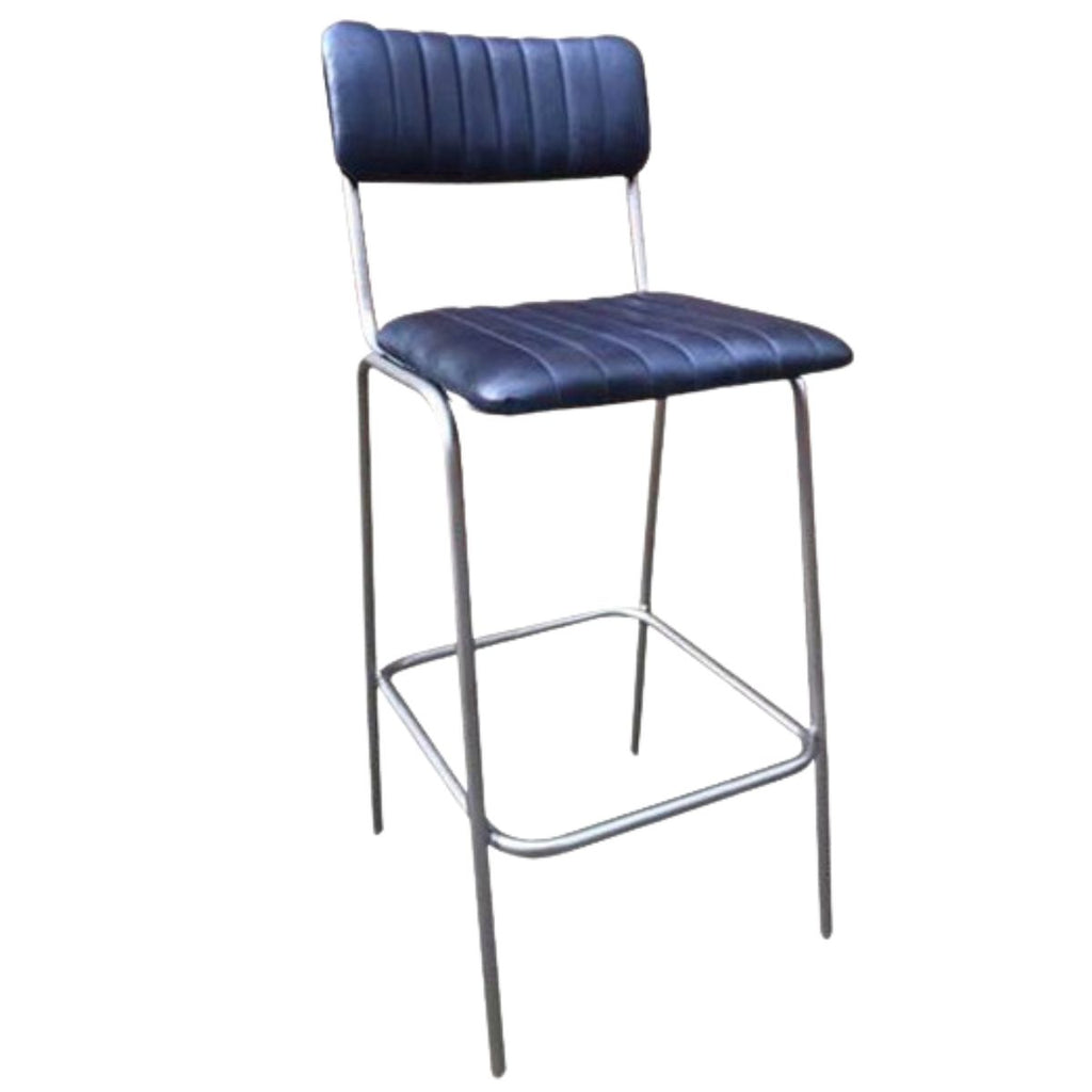 Industrial Bar Stool Ribber Leather Commercial Furniture