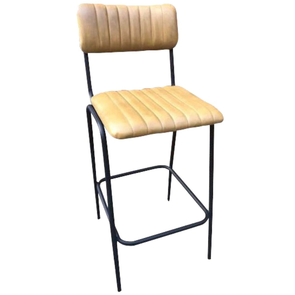 Industrial Bar Stool Ribber Leather Commercial Furniture