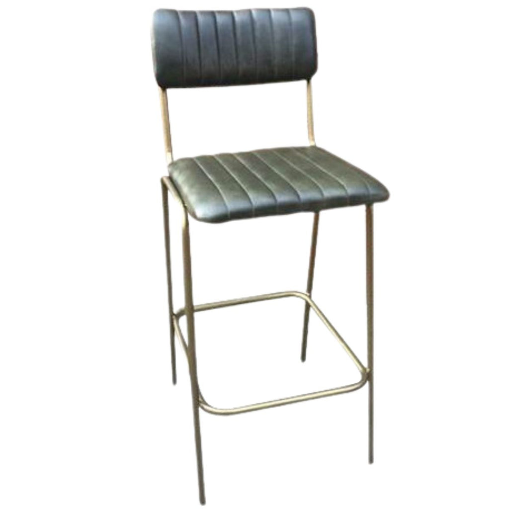 Industrial Bar Stool Ribber Leather Commercial Furniture