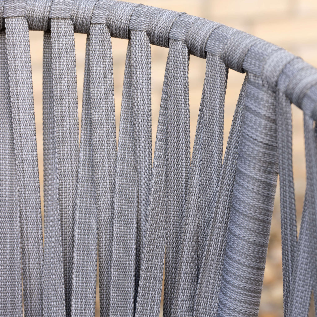 Outdoor Bar Stool Grey Weave Polypropylene Commercial Furniture