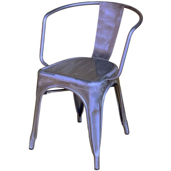 Industrial Arm Chair for Hospitality Dining Areas Outdoor Industrial Chair