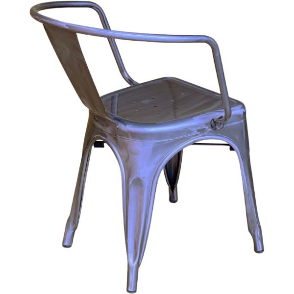 Industrial Arm Chair for Hospitality Dining Areas Outdoor Industrial Chair