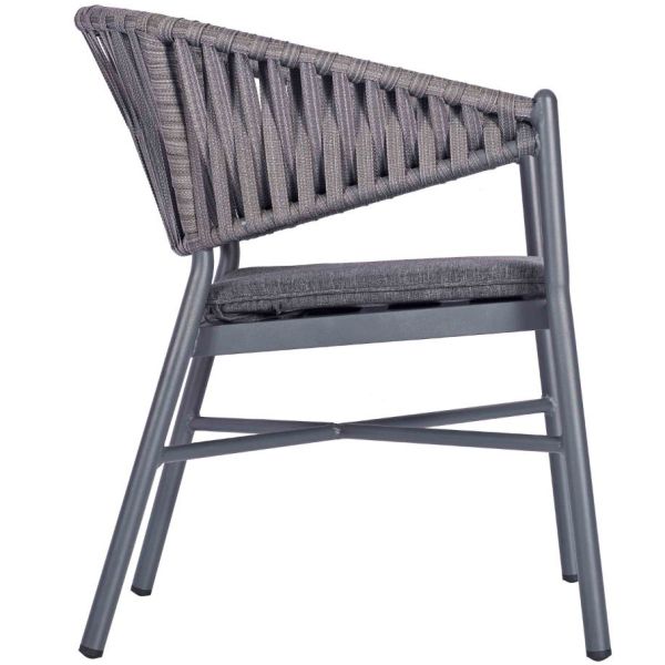 Outdoor Bar Stool Grey Weave Polypropylene Commercial Furniture