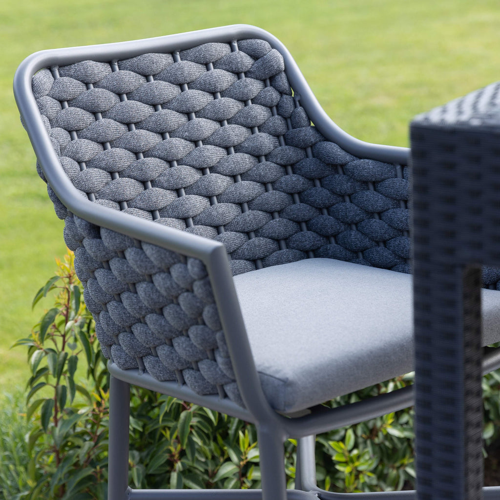 Outdoor Bar Stool Grey Weave Polypropylene Commercial Furniture