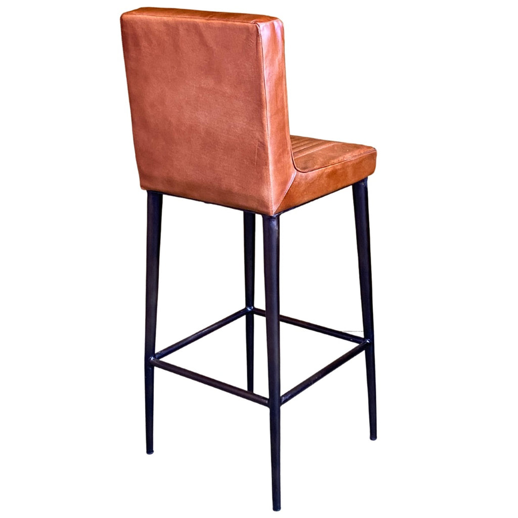 Industrial Bar Stool Leather Seat Commercial Furniture