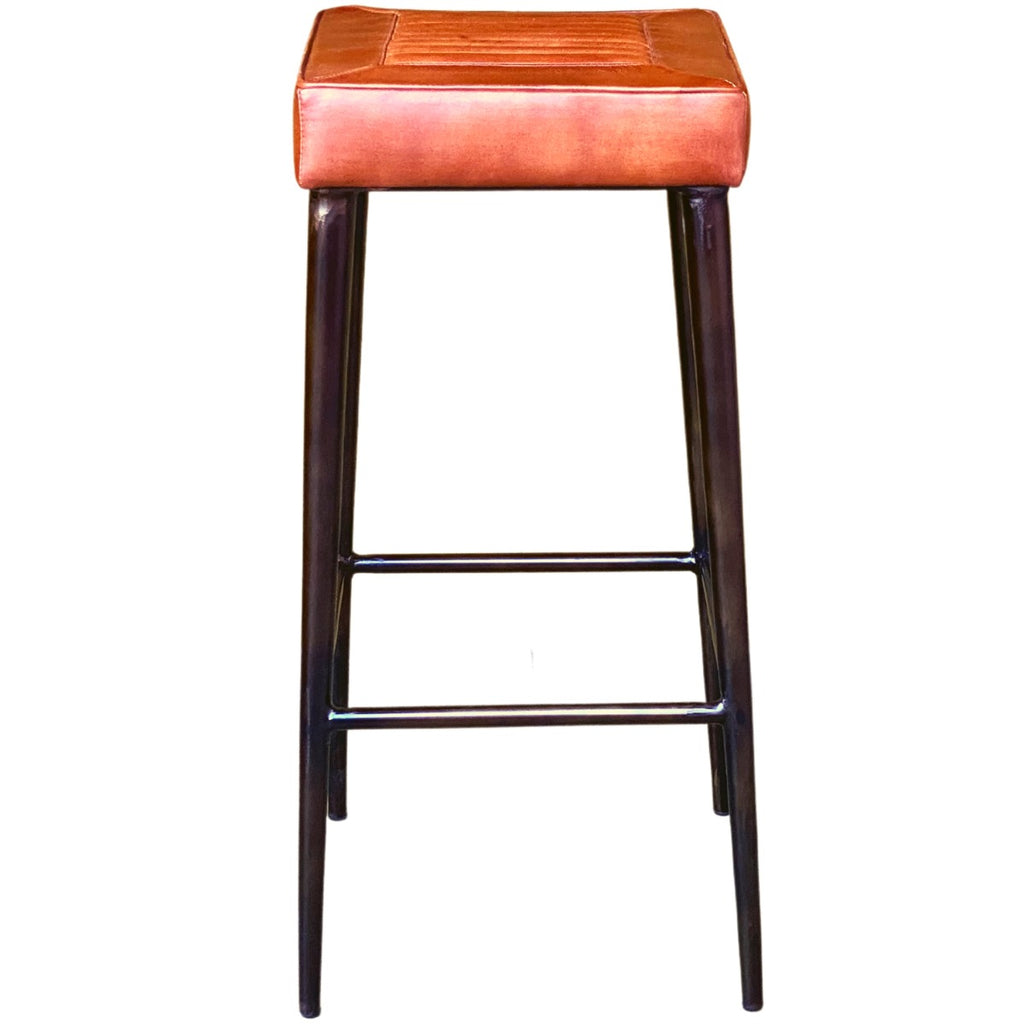 Industrial Bar Stool Leather Seat Commercial Furniture